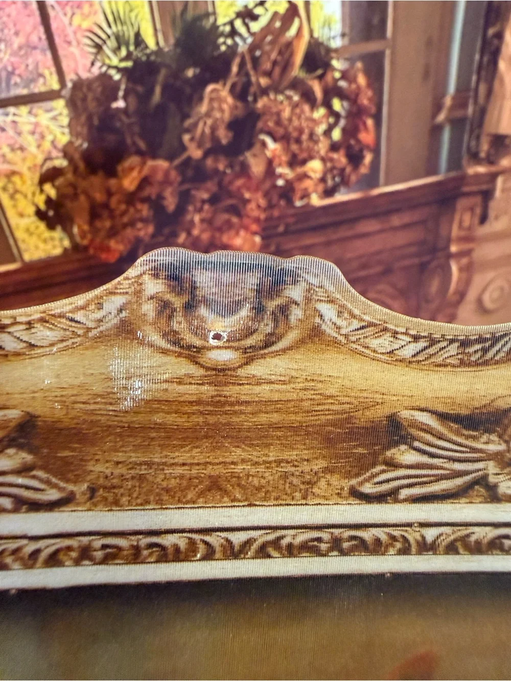 Vintage Look Faux Framed Portrait Halloween Lenticular Spooky Haunted Home